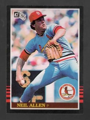 1985 Donruss Neil Allen St. Louis Cardinals #205 Excellent - Image 1 of 2