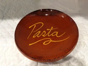Ned Foltz Pottery Glazed Redware "Pasta"  Dedication Plate, 2009 - Picture 1 of 3