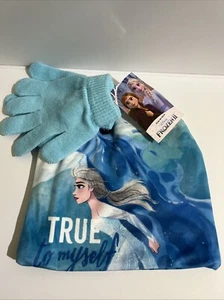 berretto e guanti Frozen disney elsa cappello tg 56 morbido pile - Picture 1 of 4