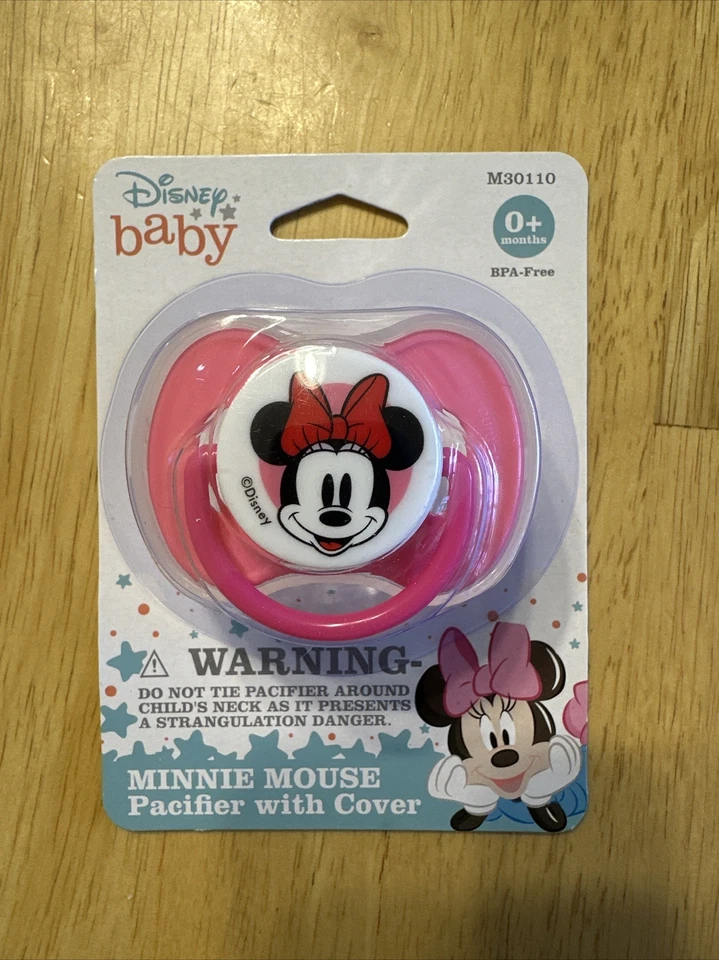 Chupete Disney Baby Minnie Mouse con cubierta, rojo - Nuevo Foto 1 de 1