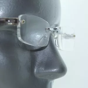 Reading Glasses Frameless Narrow Lens Graphic Black Print Arm +3.00 Lens - Picture 1 of 1