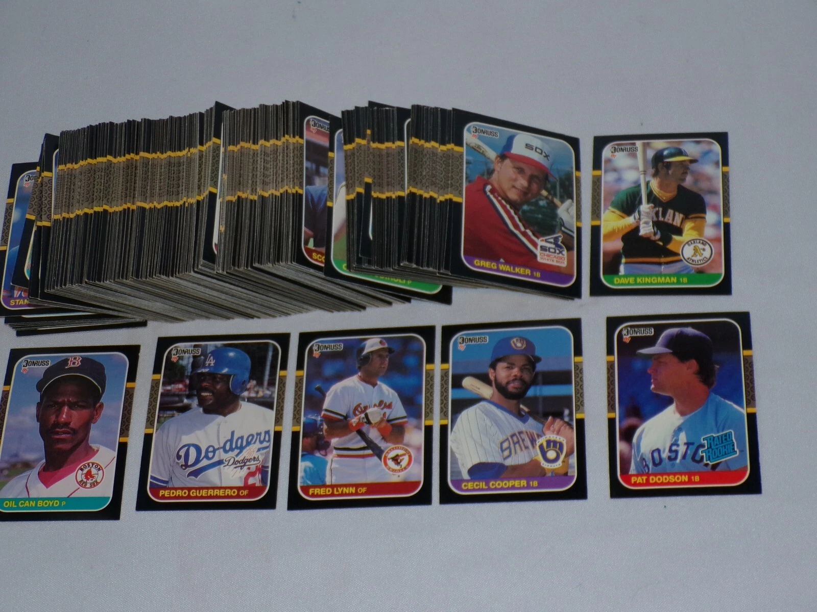 275 OLD DONRUSS 1987 BASEBALL CARDS Fred Lynn Kingman Oil Can Boyd NO DUPLICATES