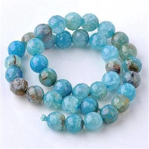 Natural 10mm Blue Dragon Veins Agate Round Gemstone Loose Beads 15''##QF57 - Picture 1 of 1