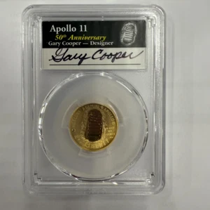 2019 apollo 11 50th anniversary proof $5 gold coin PCGS PR70 DCAM - Picture 1 of 2
