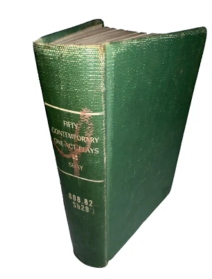 Fifty Contemporary One Act Plays Frank Shay 1920 Hardcover Book Rare Theatre - Image 1 of 4