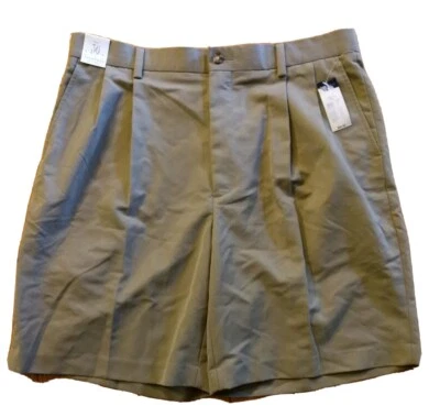 Pantalones Cortos de Rendimiento Plisados Caqui Turnbury Talla 36 $50 para Hombre Nuevos con Etiquetas Foto 1 de 4