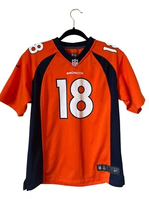 Camiseta deportiva Nike On Field NFL de los Denver Broncos Manning #18 talla juvenil L (14/16) Foto 1 de 4