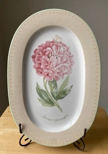 VILLEROY & BOCH FLOREA 16" Peony Oval Serving Platter - VGUC - Picture 1 of 2