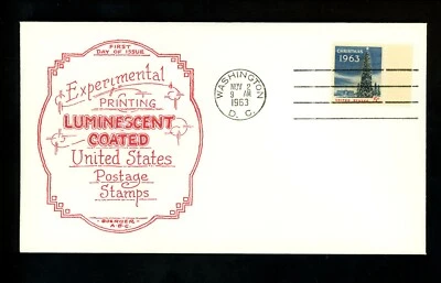 US FDC #1240a ABC / Bolger NIM 1963 DC Christmas Tree LUMINESCENT TAGGED - Image 1 of 2