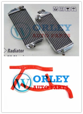 Aluminum Radiator DRZ400 DRZ400E Y K1 2000-2004 For SUZUKI Red Silicone Hose 01 - Image 1 of 4