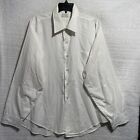 Vtg 70's Van Heusen Button Shirt Men XL Solid White Long Sleeve Collar Disco Era
