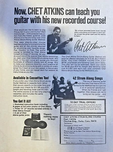 1974 Vintage Magazine Advertisement Chet Atkins Strum Along Course - Picture 1 of 1