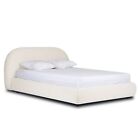 Poly and Bark Genoa Bed Crema White Boucle Queen