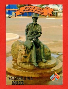 PADDY HANNAN'S statue postcard KALGOORLIE WA gold discovery 1893 AFL STAMP - Imagen 1 de 2