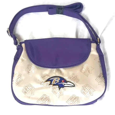 NFL Baltimore Ravens Purse Purple Gold Handbag NEW Cover
