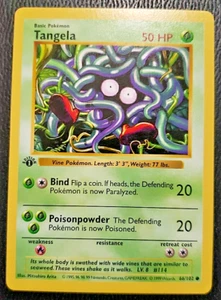 1999 Pokemon Base 1st Edition #66 Tangela Pokémon Game CCG - Picture 1 of 4