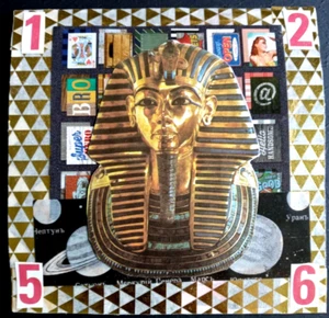 Collage "DORADO" Original Vintage Outsider Artista EGIPCIO - Imagen 1 de 6