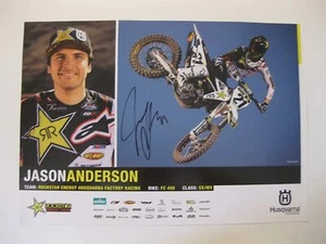 Póster firmado por Jason Anderson Supercross motocross 11x17 certificado de autenticidad... - Imagen 1 de 1