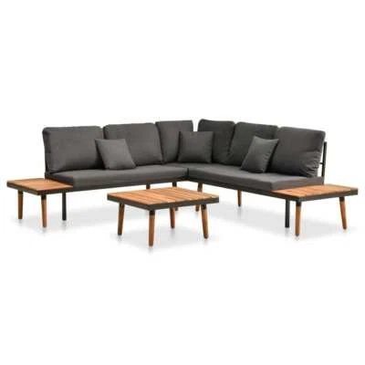 Akazie Massiv Gartenmöbel 4-tlg. Gartenset Sitzgruppe Lounge Sofa vidaXL - Bild 1 von 4