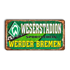 Metal sign Werder vintage Werder home stadium Weserstadion Werder Bremen stadium