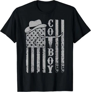 Western Country Men Teen Boy Kid Rodeo Southern Retro Cowboy T-Shirt Hoodie - Picture 1 of 15
