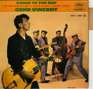 GENE VINCENT AND HIS BLUE CAPS DANCE TO THE BOP FRENCH ORIG EP 45 PS 7" - Picture 1 of 1