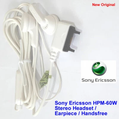 100% Genuine Original Sony Ericsson HPM-60W Portable Headset Earpiece Handsfree  - Image 1 of 3