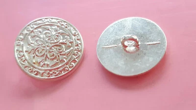 1 Piece 20mm Vintage Eyelets Metal Button Plated Filigree Pattern Кнопка Gomb - Image 1 of 3