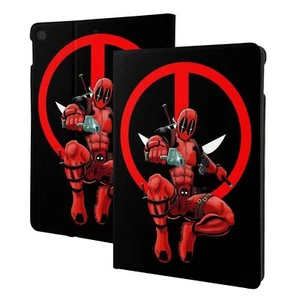 Divertida Funda Inteligente Deadpool Auto Wake/Sleep Soporte para iPad 9/8/7th Air 3 Pro - Imagen 1 de 49