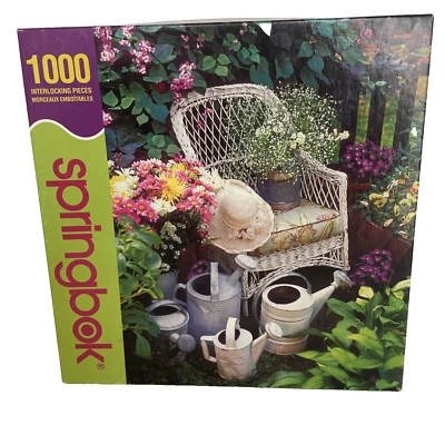 Springbok Jigsaw Puzzle Floral Serenity COMPLETE 1000 Piece 30" x 24" VGC 3C19 - Image 1 of 4