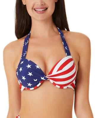 California Waves Junior's Underwire Bikini Top Swimsuit Blue Size Medium - Image 1 of 3