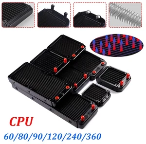 Water Cooler Radiator Heatsink PC CPU Computer Water Cooling Row System 80-360mm - Picture 1 of 37