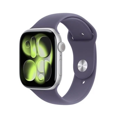 Apple Watch Series 11 GPS 46mm Cassa Alluminio Argento con Sport Band Viola Nebb - Immagine 1 di 4