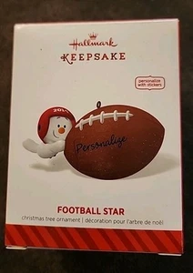 2014 Hallmark Andenken - Fußball Stern Ornament mit Aufklebern - Bild 1 von 5