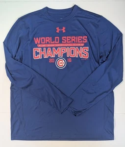Under Armour Heat Gear Men's Large 2016 World Series Cubs Long Sleeve Tee - Picture 1 of 19