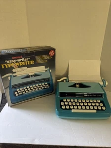 BUDDY L 1980’s EASY-WRITER 210 TOY TYPEWRITER! 2 Tone Blue Japan Vintage - Picture 1 of 14