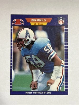 John Grimsley 1989 Pro Set Oilers #144   *N922* - Image 1 of 2