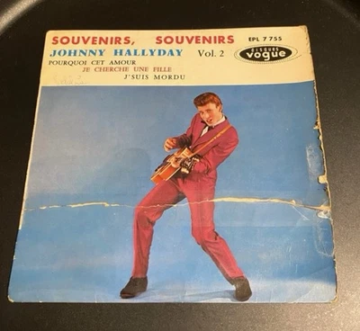 Disque Vinyle 45 Tours Johnny Hallyday Souvenirs Souvenirs  - Photo 1/4
