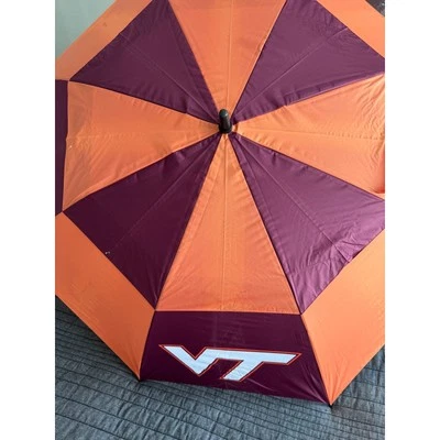 New Virginia Tech Hokies 62" Umbrella NCAA Logo Brands - Lifetime Guarantee NWT - Image 1 of 4