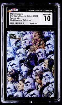 2024 Topps Star Wars Galaxy Stormtroopers Mini Diamond Refractor CGC 10 POP 1 - Image 1 of 2