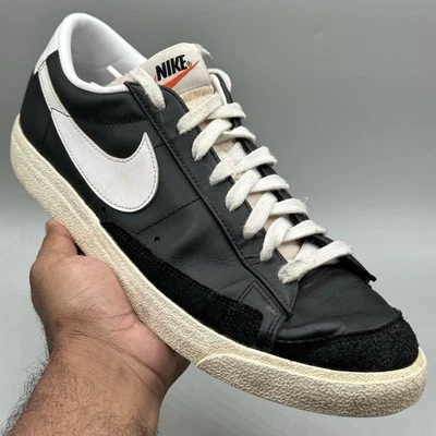 Nike Men Size 11 Blazer Low '77 Vintage DA6364 001 Black/White-Sail Sneakers - Image 1 of 4