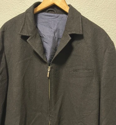 Jhane Barnes Men's 46 Cashmere Silk Black Shirt Jacket Shacket Lightweight - Image 1 of 4