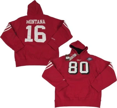 Sudadera con capucha Rice/Montana #16 #80 49ers para hombre talla S Mitchell & Ness 75th $125 Foto 1 de 4