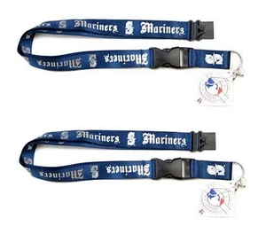 Seattle Mariners MLB Old English Lanyard 2 Pack - Picture 1 of 2
