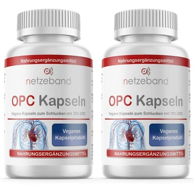 NETZEBAND 240 Kapseln OPC 600mg pro Kapsel Traubenkern Extrakt 2 Packungen a 120 Kapseln