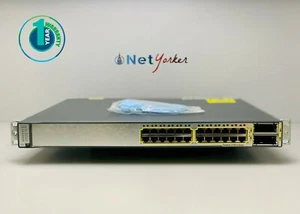 Cisco WS-C3750E-24TD-S 24 Port Gigabit Ethernet Switch - SAME DAY SHIPPING - Picture 1 of 3