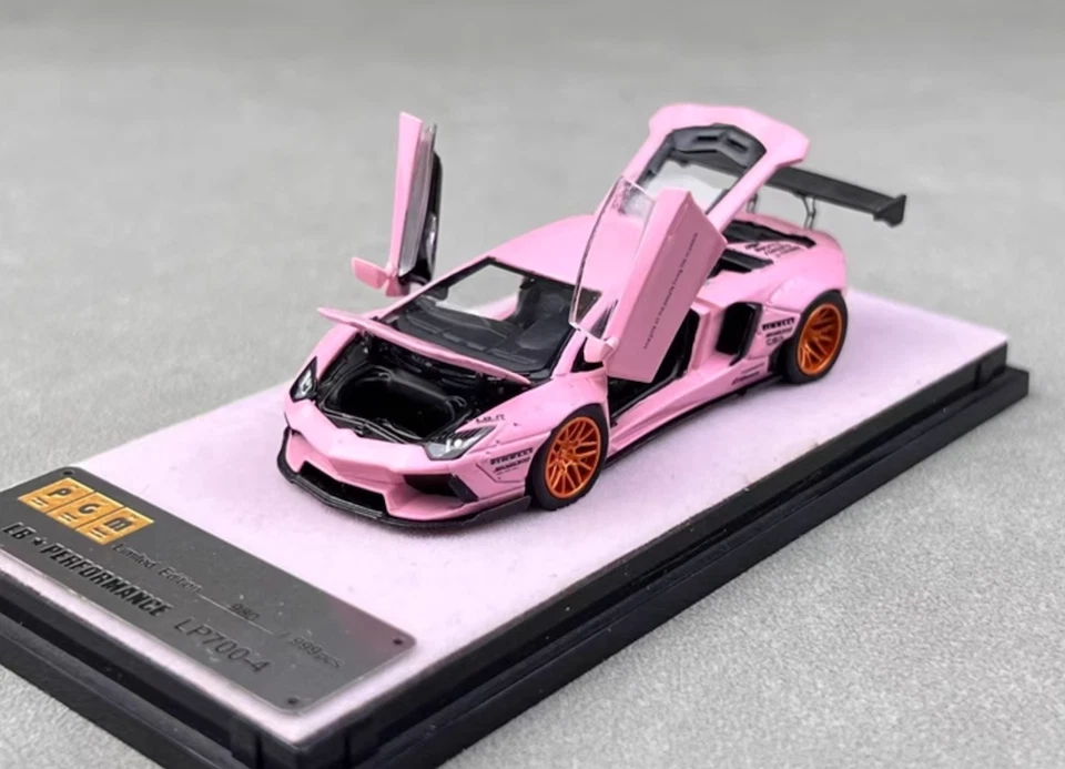 PGM 1:64 розовый LBWK Aventador LP700-4 спортивная модель литой металлический автомобиль - Изображение 1 из 4