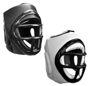 Equipo de cabeza de entrenamiento Sparring con jaula facial para boxeo kickboxing MMA negro/blanco - Imagen 1 de 8