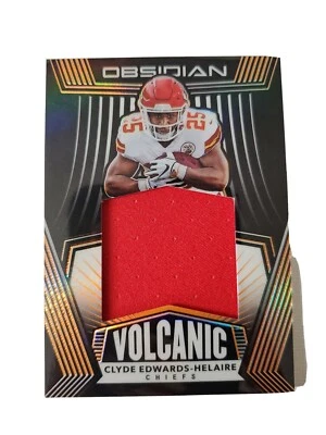2020 Obsidian Volcanic patch Orange Clyde Edwards Helaire 32/75 Kansas City  - Image 1 of 2