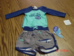 Infant Boys 2 piece set Rash gard Rashgard Swim Set - Picture 1 of 3